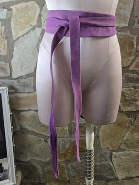 ADA Collection Purple Wrap Belt | Made in Argentina | Wide Waist Tie Leather Bel